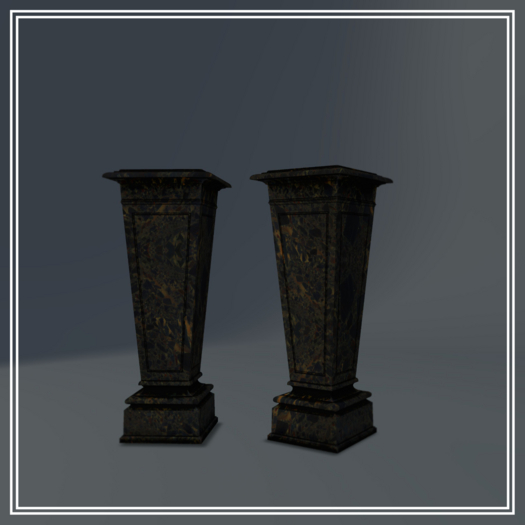 Black granite pedestal