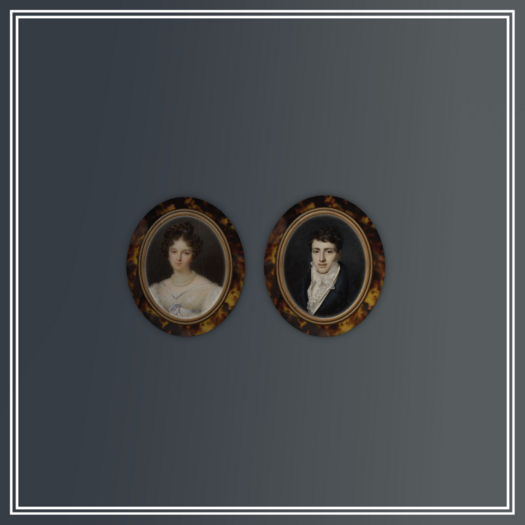 Miniature portraits of by Frederic Millet