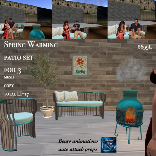 Spring Warming patio set for 3-Box LI=17
