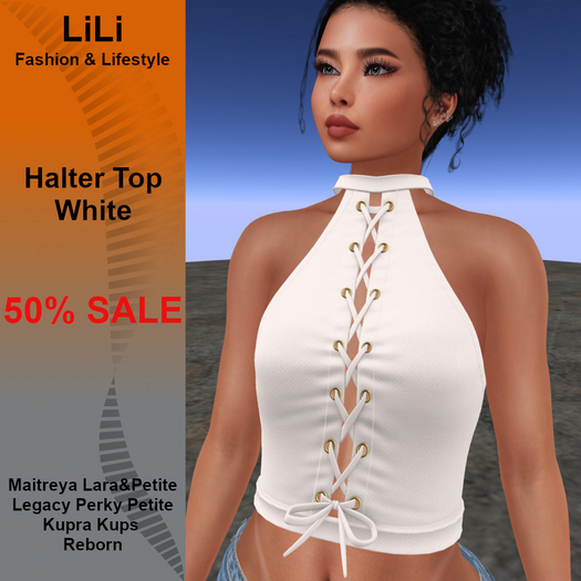LiLi - Pasha Halter White