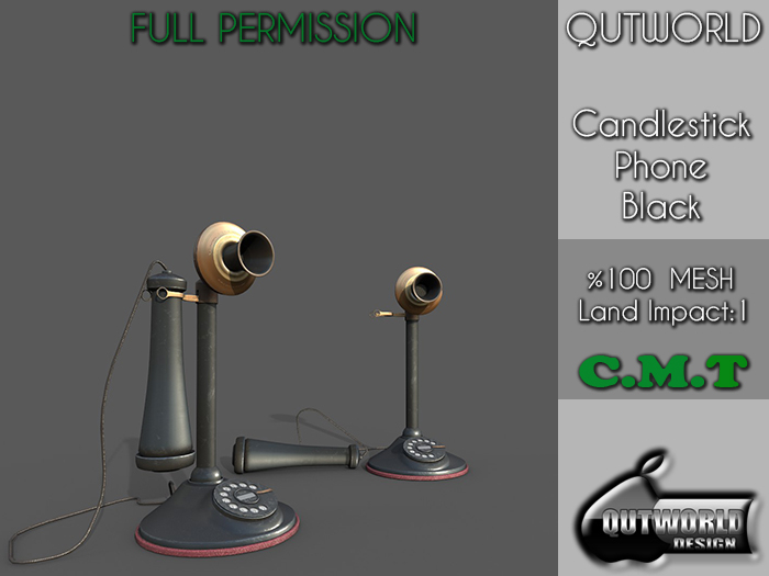 .::QUTWORLD Candlestick Phone Black::.FP