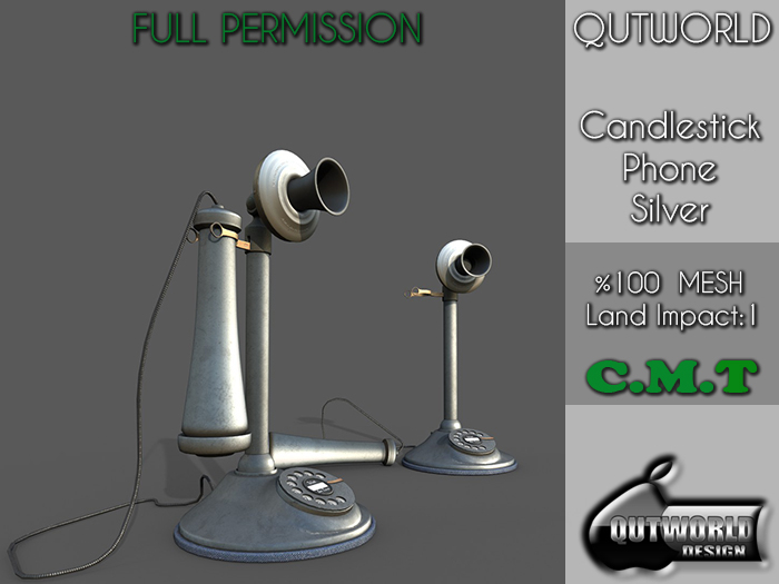 .::QUTWORLD Candlestick Phone Silver::.FP 