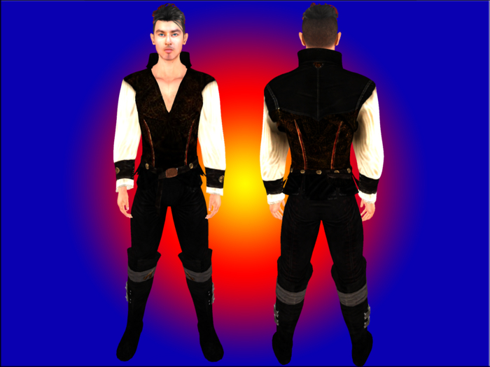 DEMO Renaissasnce peasant top dark