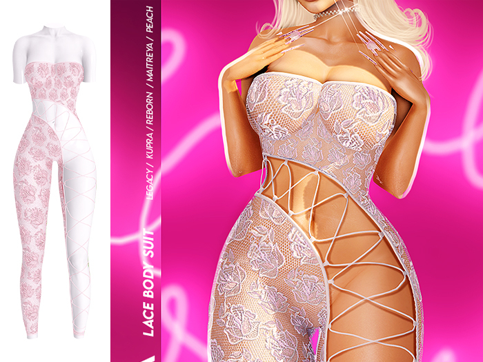 YALLA ✦ Lace Bodysuit [ROSE]