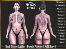  Rock Tattoo Ladies - Purple Flowers [ Full Body ] 