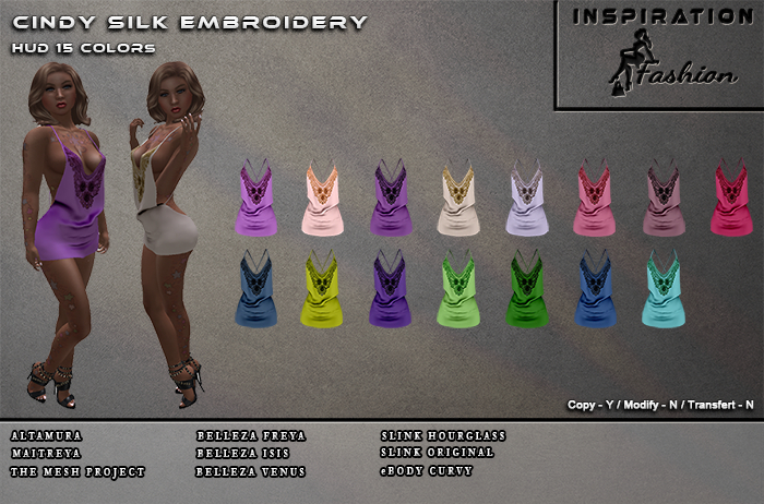 Cindy Silk Embroidery Dress