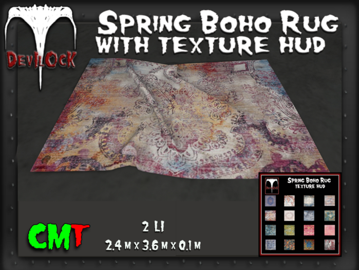 DEVILOCK - Spring Boho Rug w/ HUD  (ADD TO UNPACK)