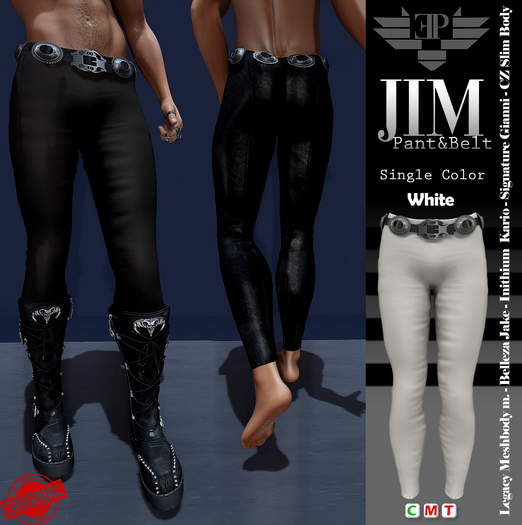 L'Emporio&PL ::*Jim*:: Trousers and Belt-White-