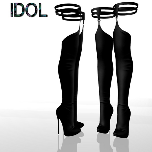 Black Strapped Boots