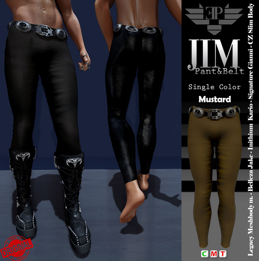 L'Emporio&PL ::*Jim*:: Trousers and Belt-Mustard-
