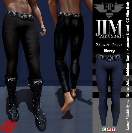 L'Emporio&PL ::*Jim*:: Trousers and Belt-Berry-