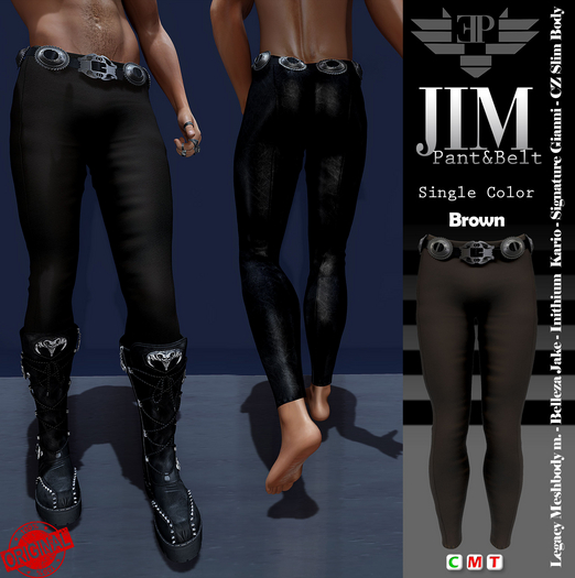 L'Emporio&PL ::*Jim*:: Trousers and Belt-Brown-