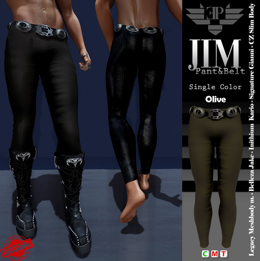 L'Emporio&PL ::*Jim*:: Trousers and Belt -Olive-