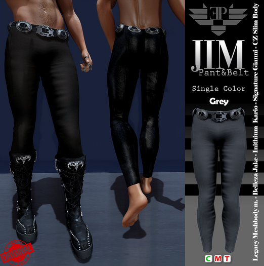 L'Emporio&PL ::*Jim*:: Trousers and Belt-Grey-