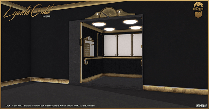 Lgante Gold Backdrop - The Bearded Guy