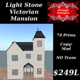 Light Stone Victorian Mansion