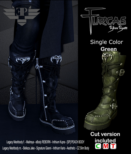 L'Emporio&PL ::*Furcas*::-Biker Boot-Green-
