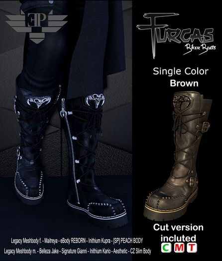 L'Emporio&PL ::*Furcas*::-Biker Boot-Brown-