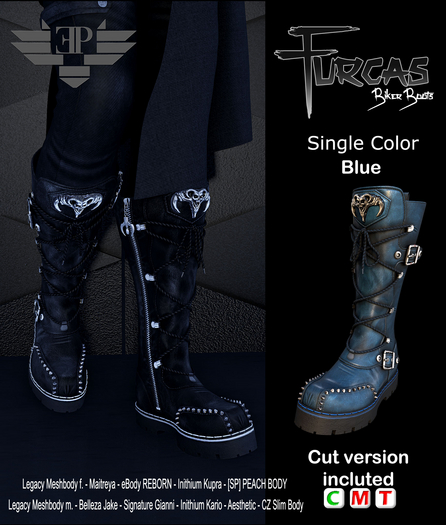 L'Emporio&PL ::*Furcas*::-Biker Boot-Blue-