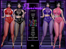 Darina 4 Piece Set, Sheer Fishnet Leggings,Top,Bra Pantys, 70+ Colorsa. Luna Chelsea