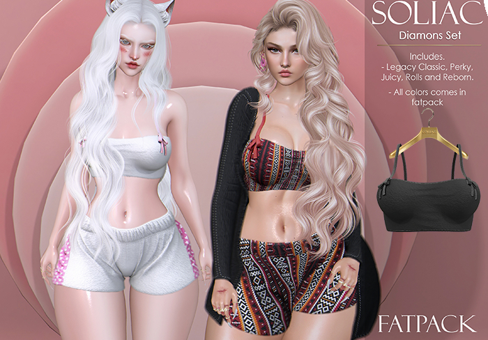 SOLIAC -Top Diamons - Black