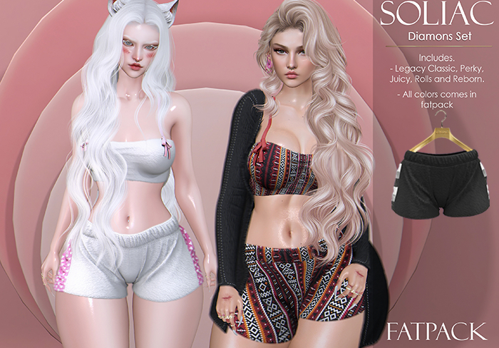 SOLIAC - Shorts Diamons -Black