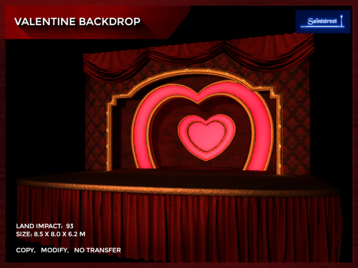Saintstreet Valentine Backdrop (Wear me / Add Unpack)