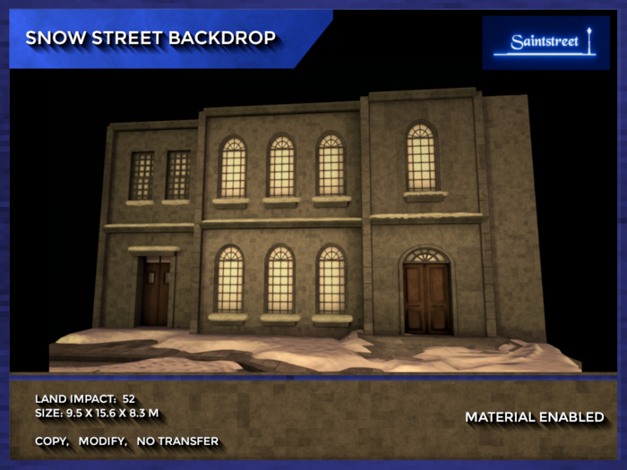 Saintstreet Snow Street Backdrop (WearAdd Unpack)