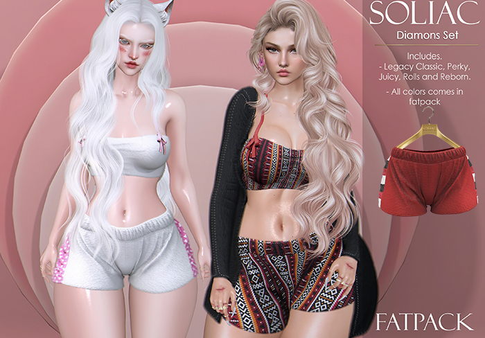 SOLIAC - Shorts Diamons -Red