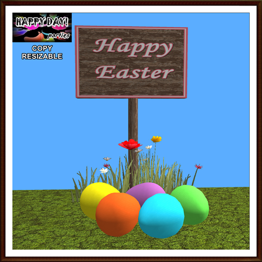 Easter - Resizable Happy Easter Sign