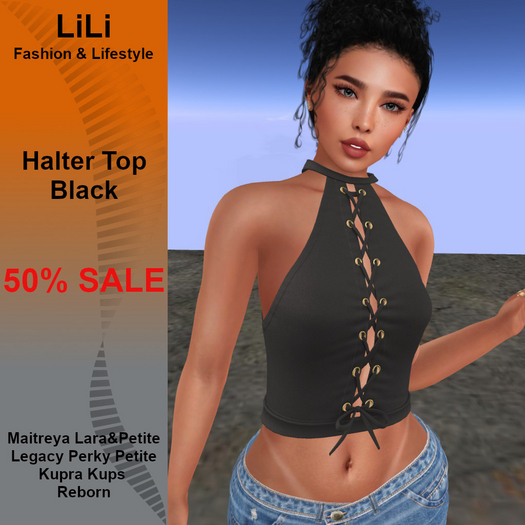 LiLi - Pasha Halter Black