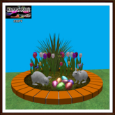 Easter - Rabbits in the Flowerbed