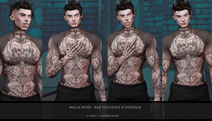 Malla Poses - Bad influence M posePack