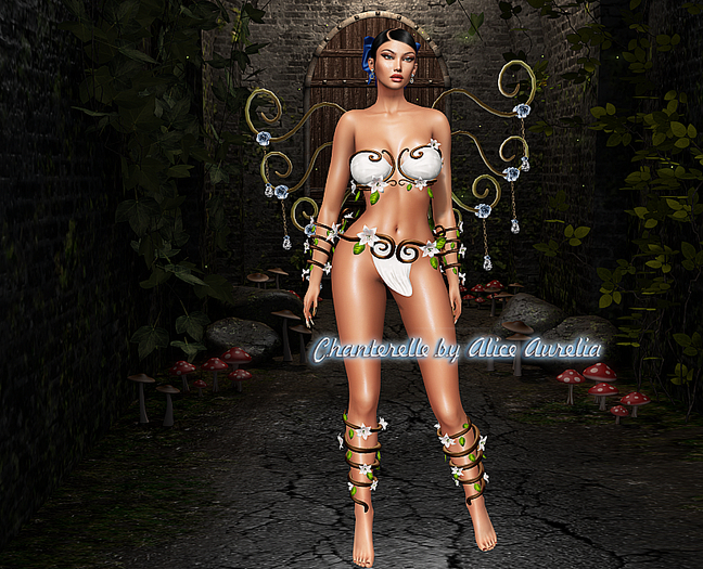 Luas Faye Arm & Leg Ribbons White