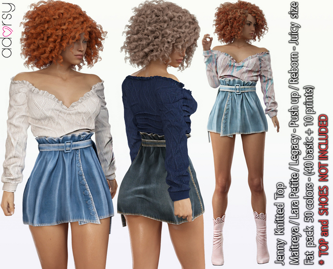 adorsy - Jenny Top Fatpack - Maitreya/Legacy-Nerido/Lara Petite/Reborn-Juicy