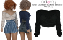 adorsy - Jenny Top Dark Black - Maitreya/Legacy-Nerido/Lara Petite/Reborn-Juicy