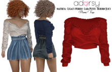 adorsy - Jenny Top Deep Red - Maitreya/Legacy-Nerido/Lara Petite/Reborn-Juicy
