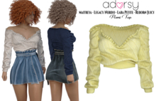 adorsy - Jenny Top Yellow - Maitreya/Legacy-Nerido/Lara Petite/Reborn-Juicy