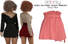 adorsy - Jenny Skirt Coral - Maitreya/Legacy-Nerido/Lara Petite/Reborn-Juicy