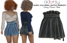 adorsy - Jenny Denim Skirt Black - Maitreya/Legacy-Nerido/Lara Petite/Reborn-Juicy