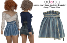 adorsy - Jenny Denim Skirt Dirty - Maitreya/Legacy-Nerido/Lara Petite/Reborn-Juicy