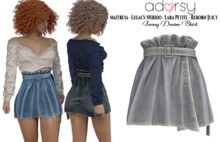 adorsy - Jenny Denim Skirt Grey - Maitreya/Legacy-Nerido/Lara Petite/Reborn-Juicy