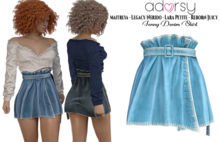 adorsy - Jenny Denim Skirt Splash - Maitreya/Legacy-Nerido/Lara Petite/Reborn-Juicy