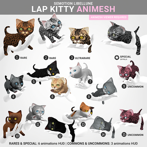 SEmotion Libellune Lap Kitty Animesh #1 RARE