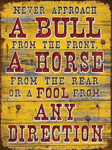 Metal Sign-Cowboy's Advice