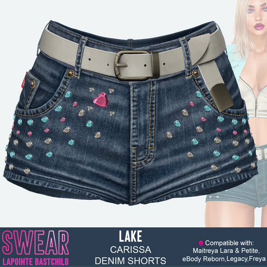 Denim Shorts - Carissa Denim Shorts LAKE