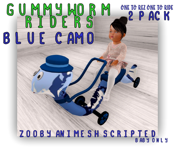 MERCI~GUMMYWORM RIDER BLUECAMO