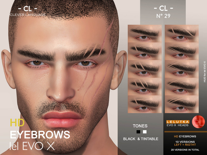 -[CL]- Lelutka HD Eyebrows #029