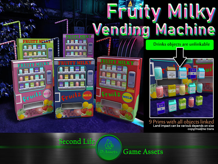 :D.Assets: - Fruity Milky Vending Machine [ADD ME]