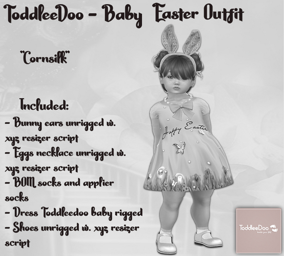 DEMO TODDLEEDOO Babys first easter - cornsilk